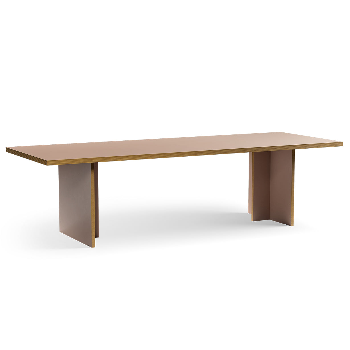 clay Wooden table on a white background
