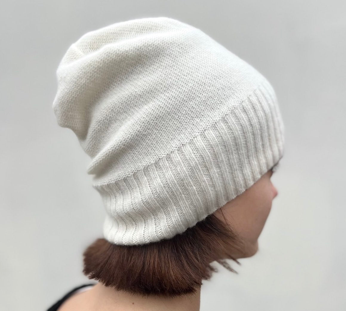 cream cashmere hat 