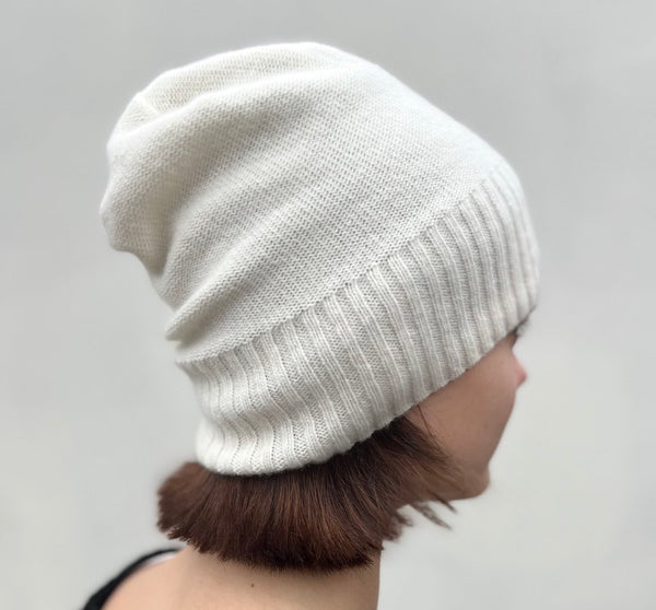 cream cashmere hat 