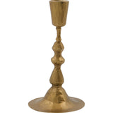 Gold candle holder on a white background