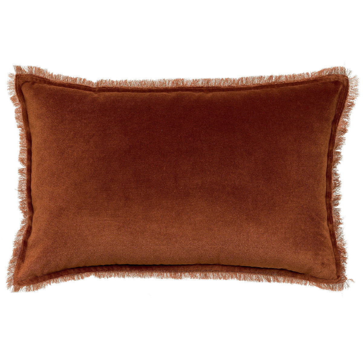 Rectangle brown velvet cushion by Vivaraise
