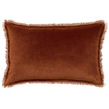 Rectangle brown velvet cushion by Vivaraise