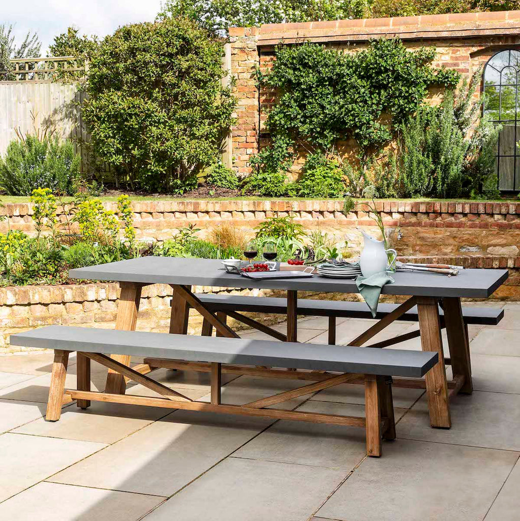 Chilford Outdoor Dining Table and Bench Set