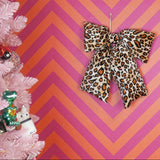 Christmas Decoration Bow - Leopard Print