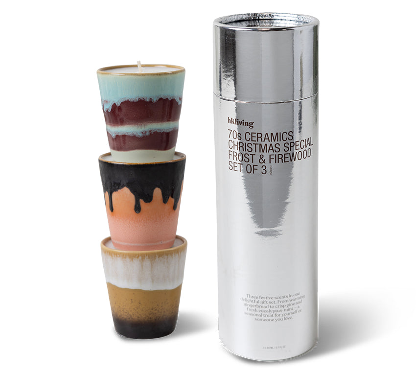 Christmas Frost and Firewood Scented Candle by HKLIVING