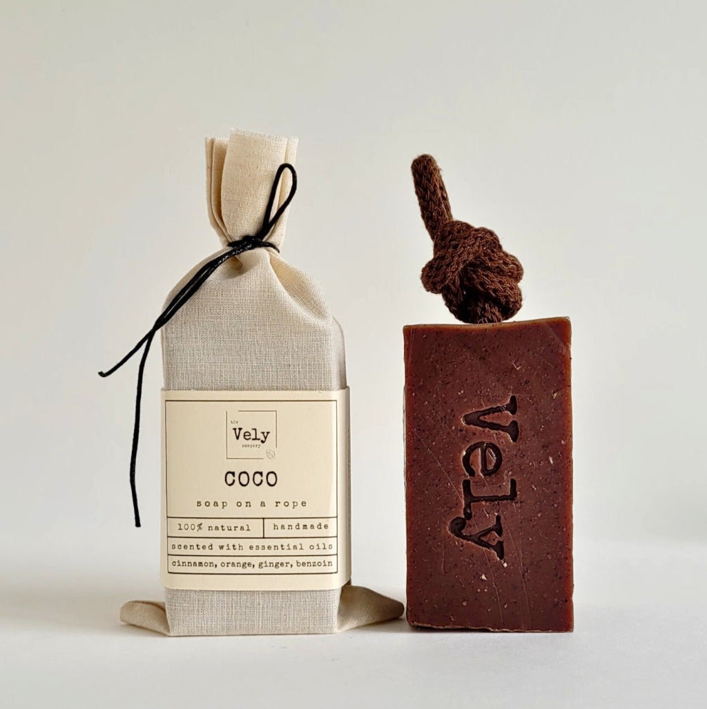 Coco soap on a rope by Vely 