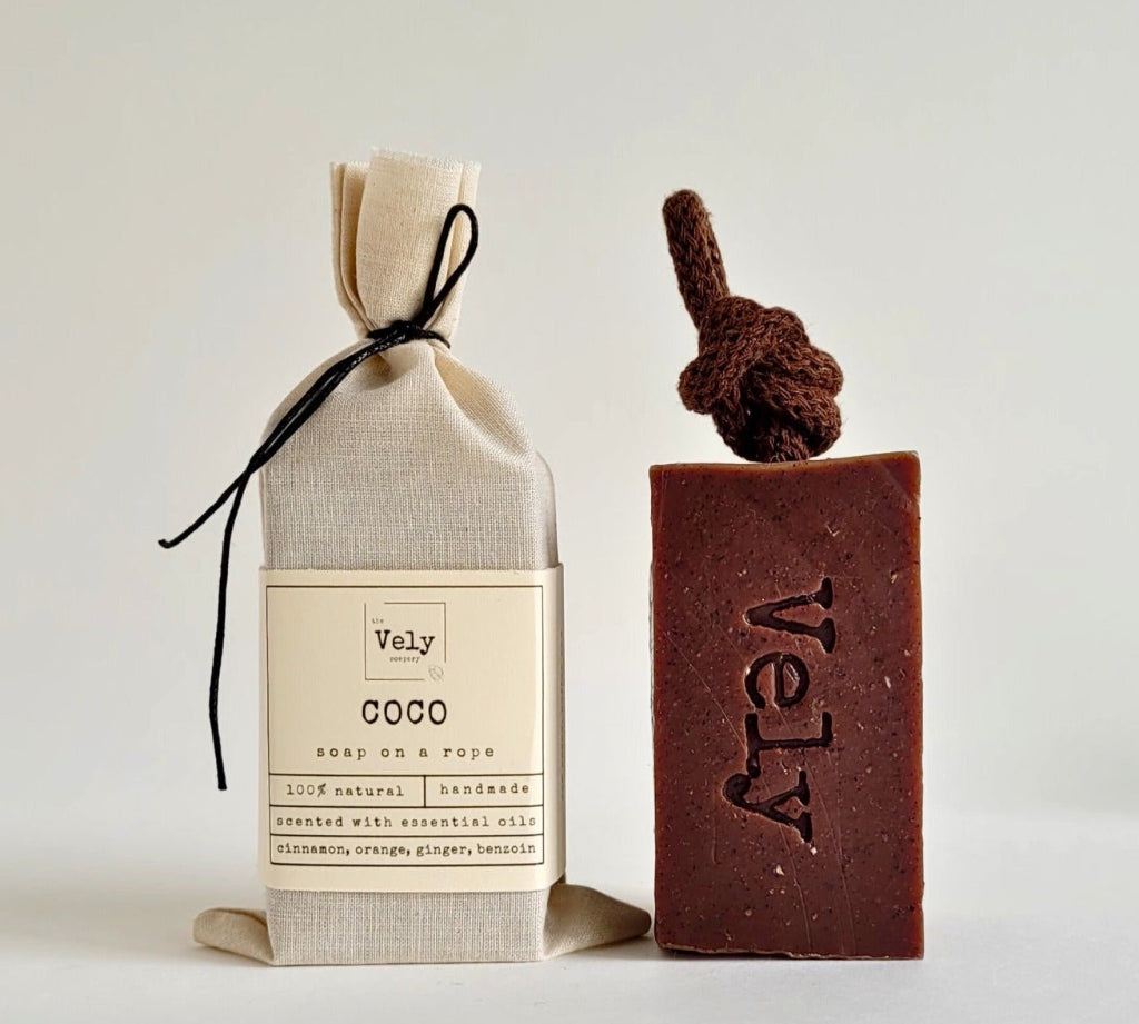 Coco soap on a rope by Vely 
