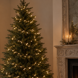Snowberry white berry lights on a Christmas tree