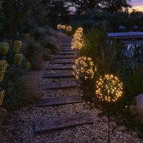 green dandelion solar stake lights 