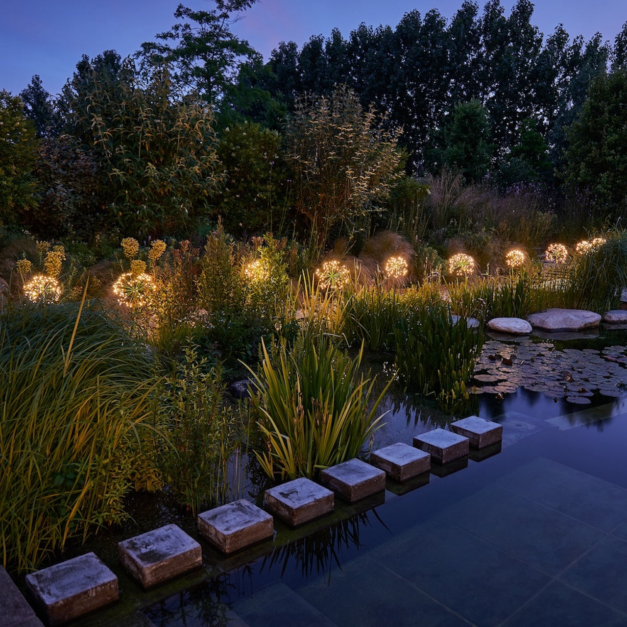 green dandelion stake lights by light style 