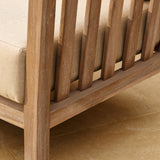 detail of wooden Porthallow sofa 