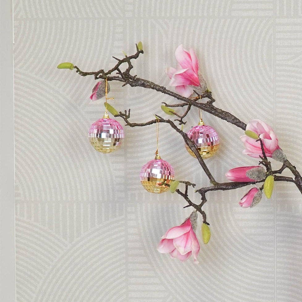 Christmas Decoration - Disco Baubles Set of Six