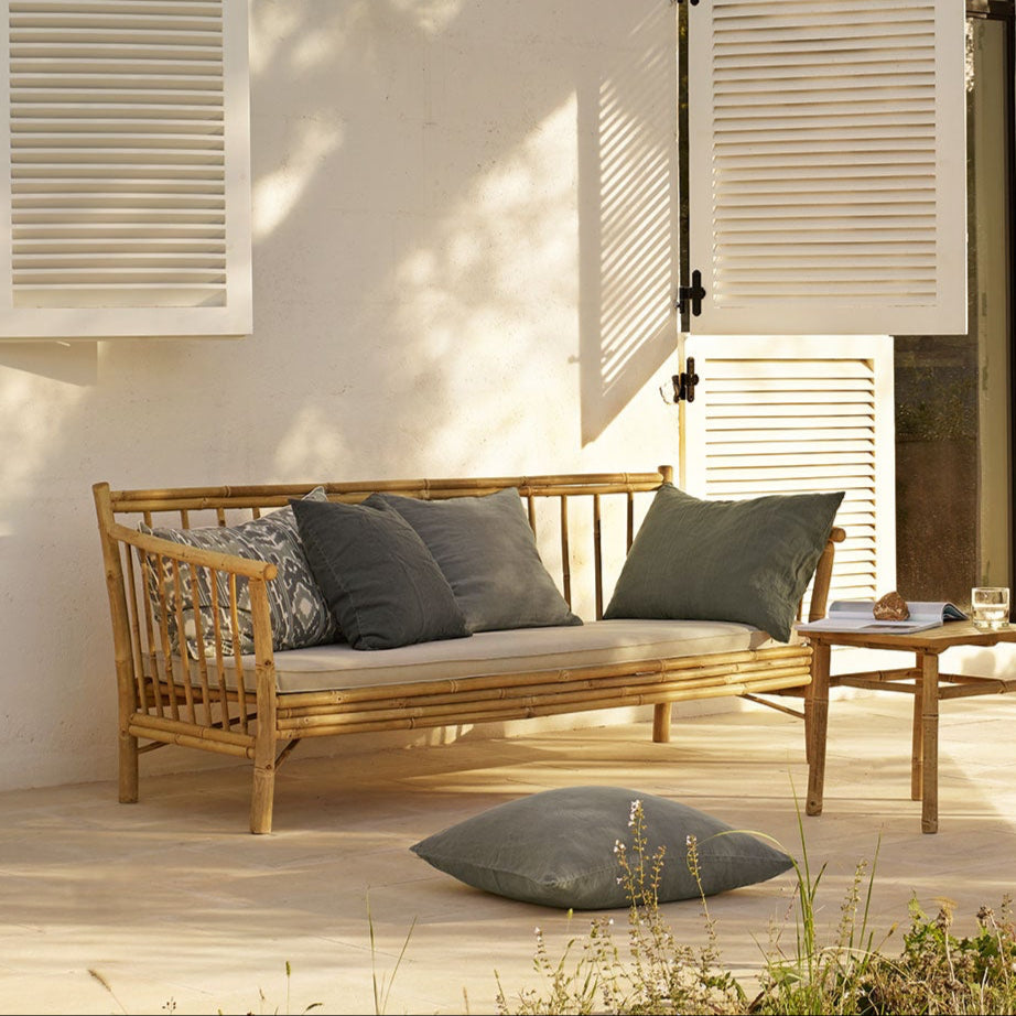 Tine K bamboo sofa in sand