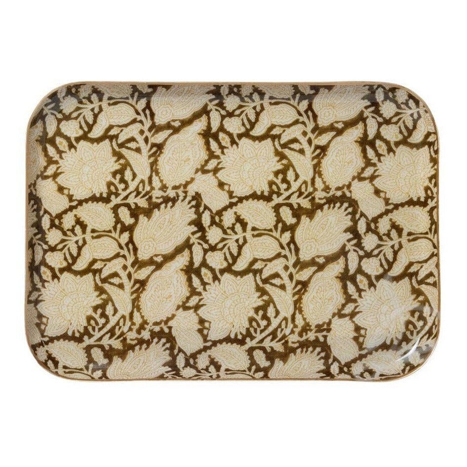floral Serving tray - Chandra Kaki
