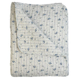 Blue floral quilt 