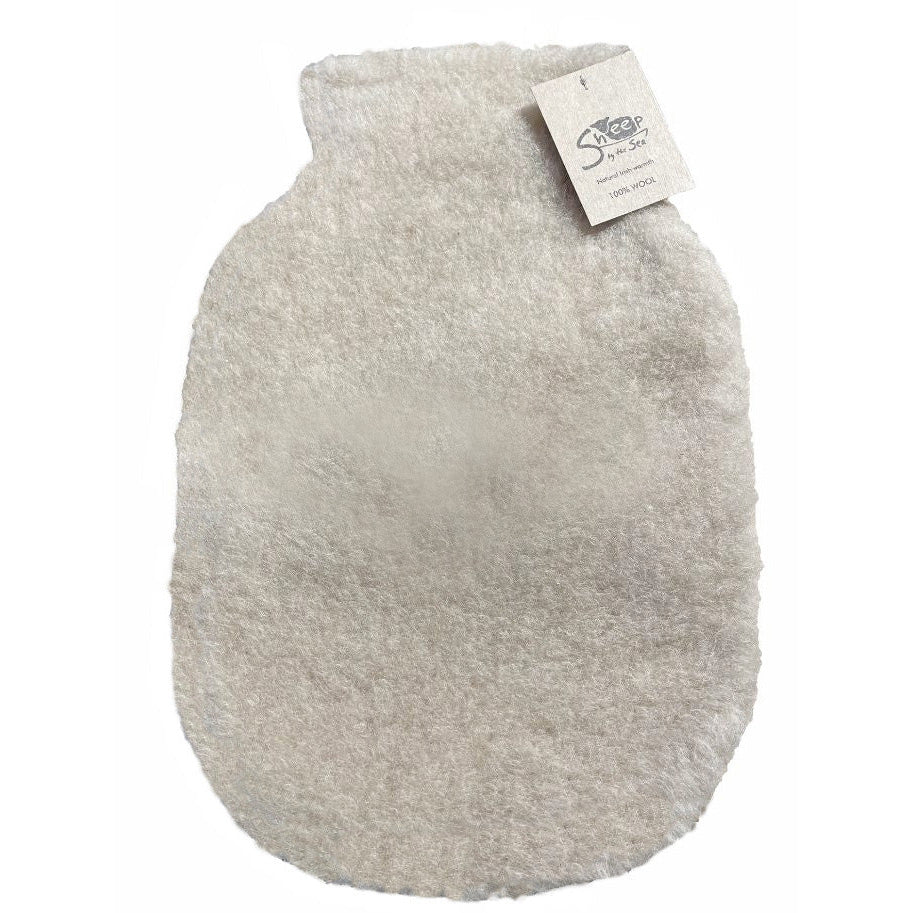 grey wool fleece hot water bottle 