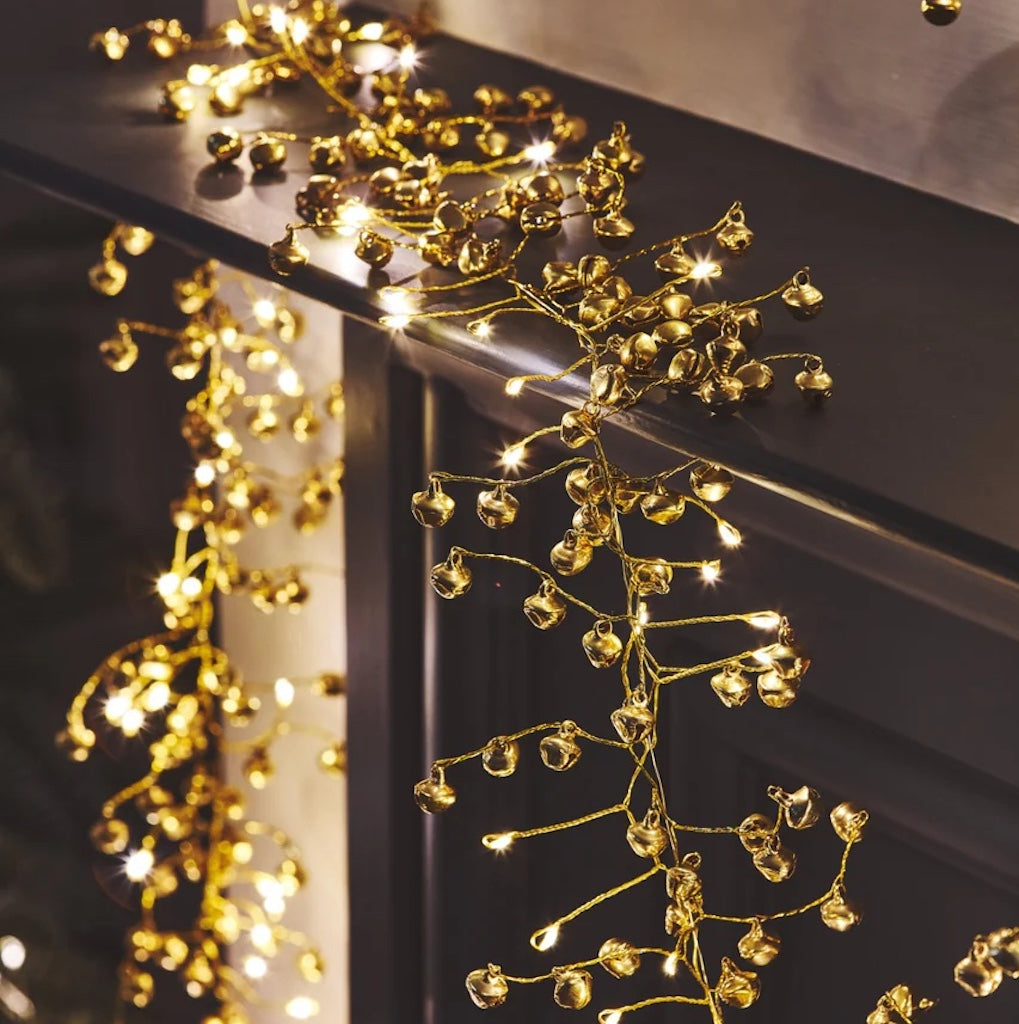 Gold Fairy Lights with bells