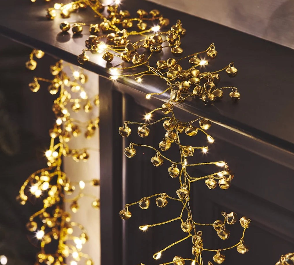 Gold Fairy Lights with bells