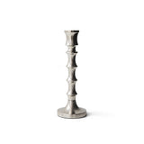 Silver candle holder on a white background