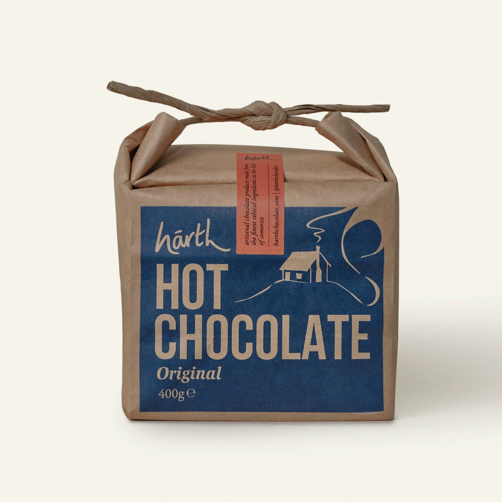 Box of Harth Hot Chocolate on a white background