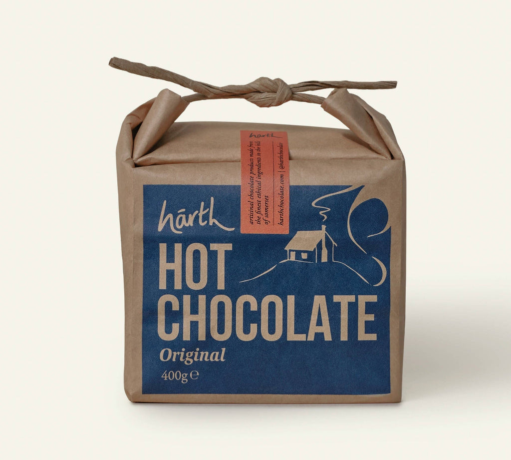 Box of Harth Hot Chocolate on a white background