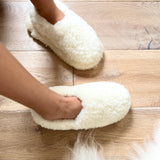 natural wool slippers