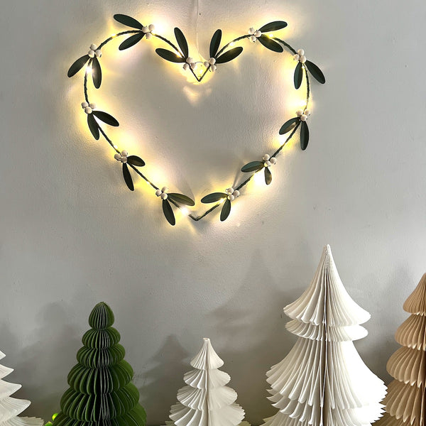 mistletoe heart light with LED LIGHTS 
