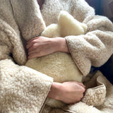 natural wool fleece hot water bottle