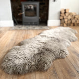 double taupe sheepskin rug 