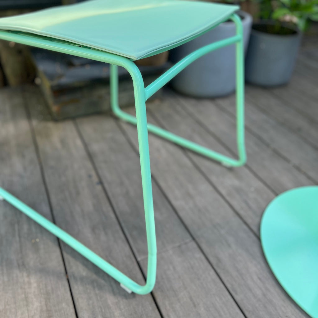 turquoise outdoor chair 