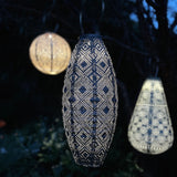 grey oval solar lantern