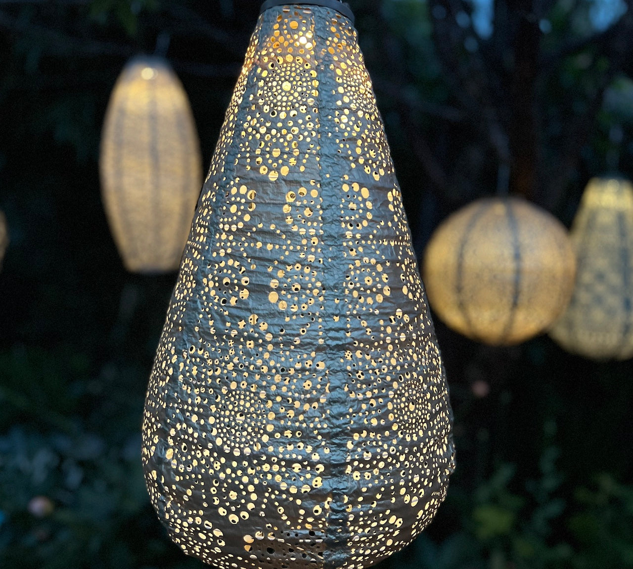solar lantern gold