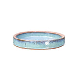 Ceramic bird bath in jade green glaze
