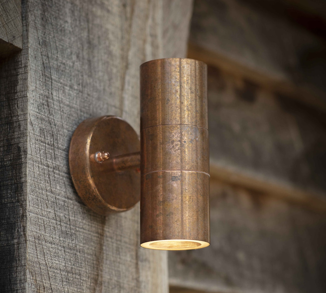 Regent indoor or outdoor copper wall light