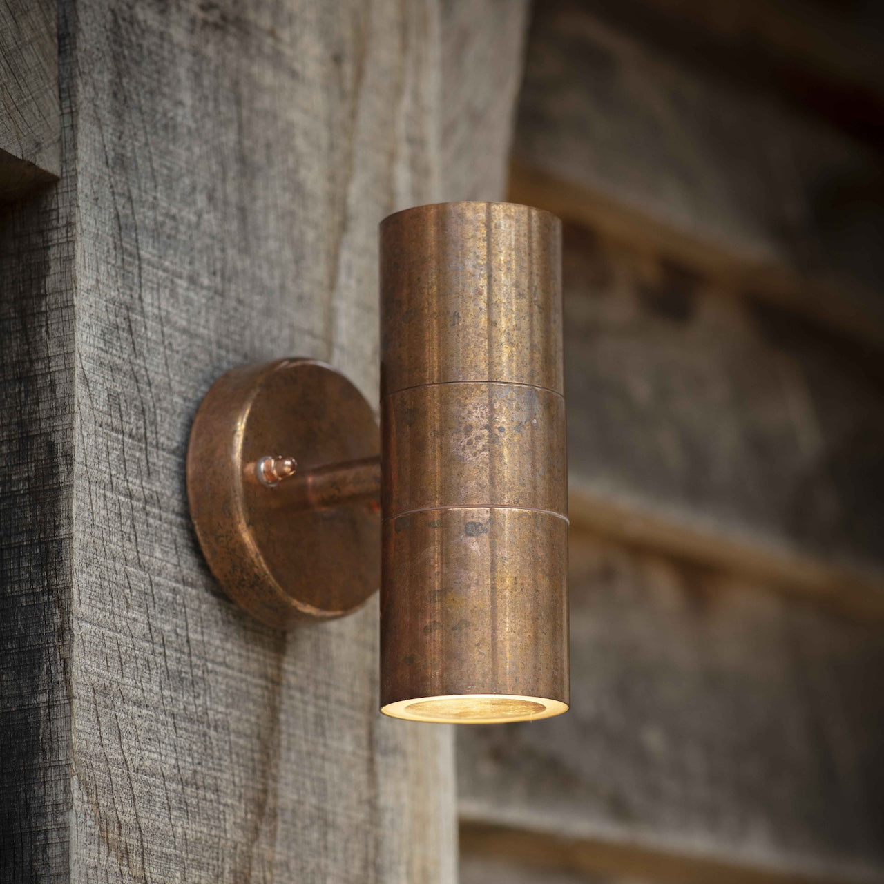 Regent indoor or outdoor copper wall light