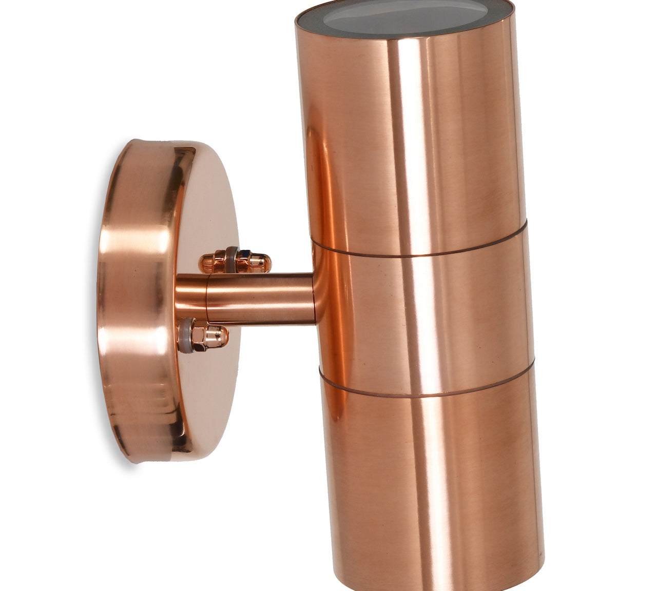 Regent up and down copper wall light by Garden Trading