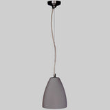 grey concrete dome pendant light by Garden trading