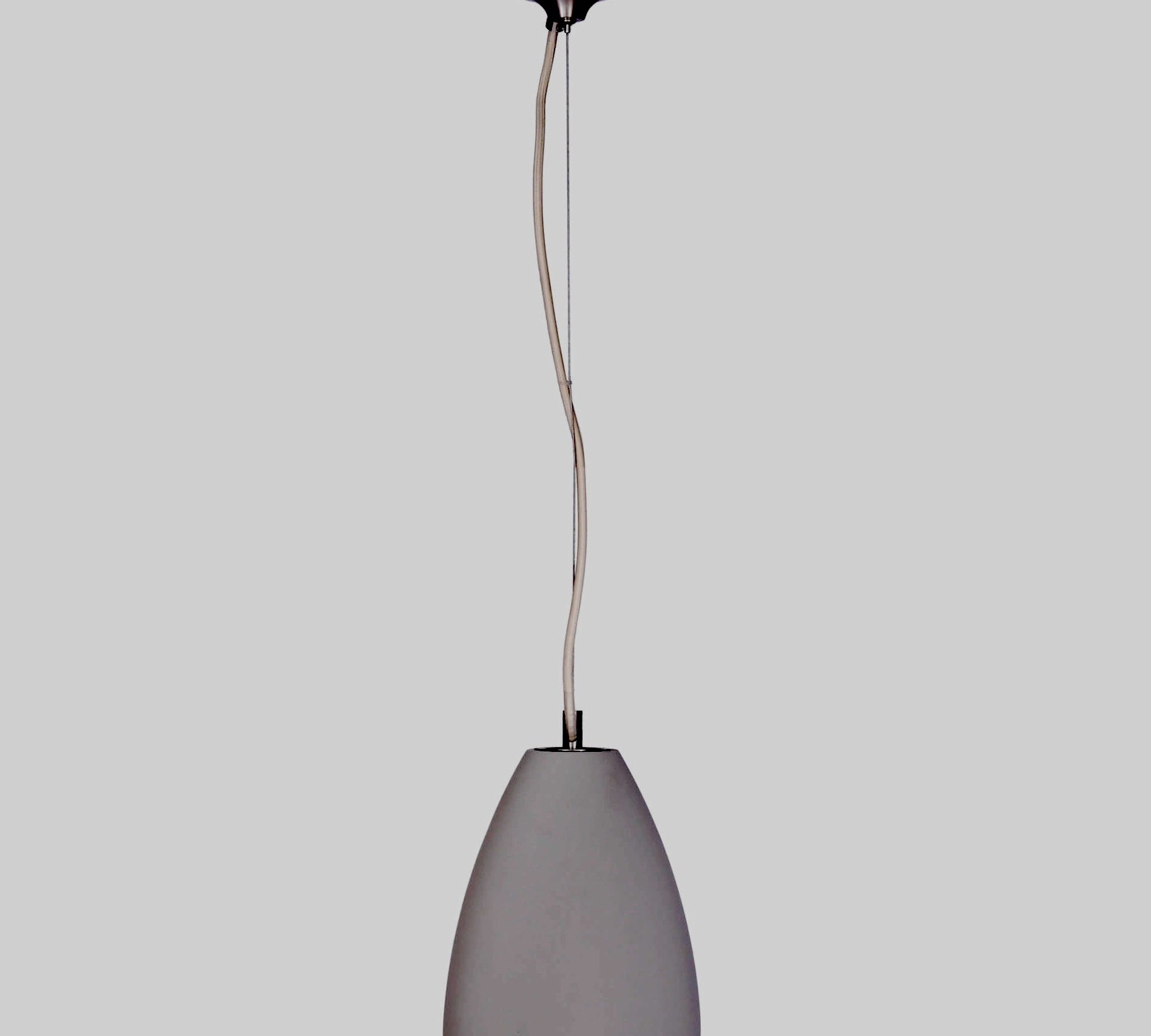 grey concrete dome pendant light by Garden trading