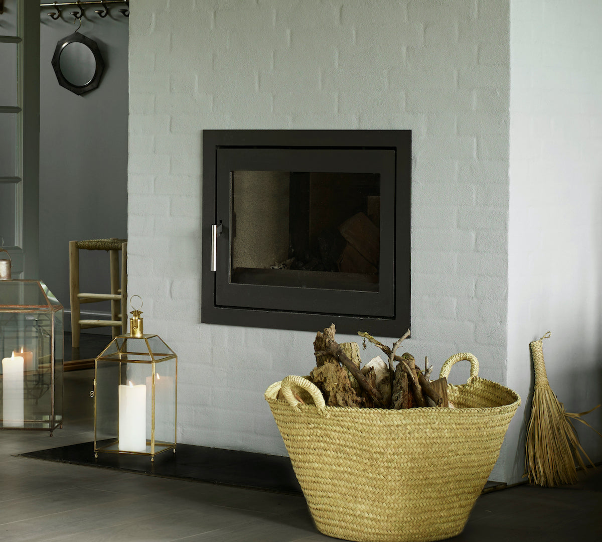 palm leaf log basket 