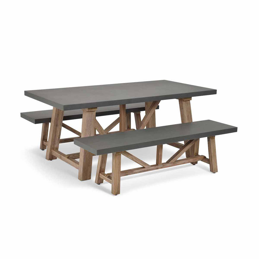 Chilford outdoor table and bench set by Garden Trading 