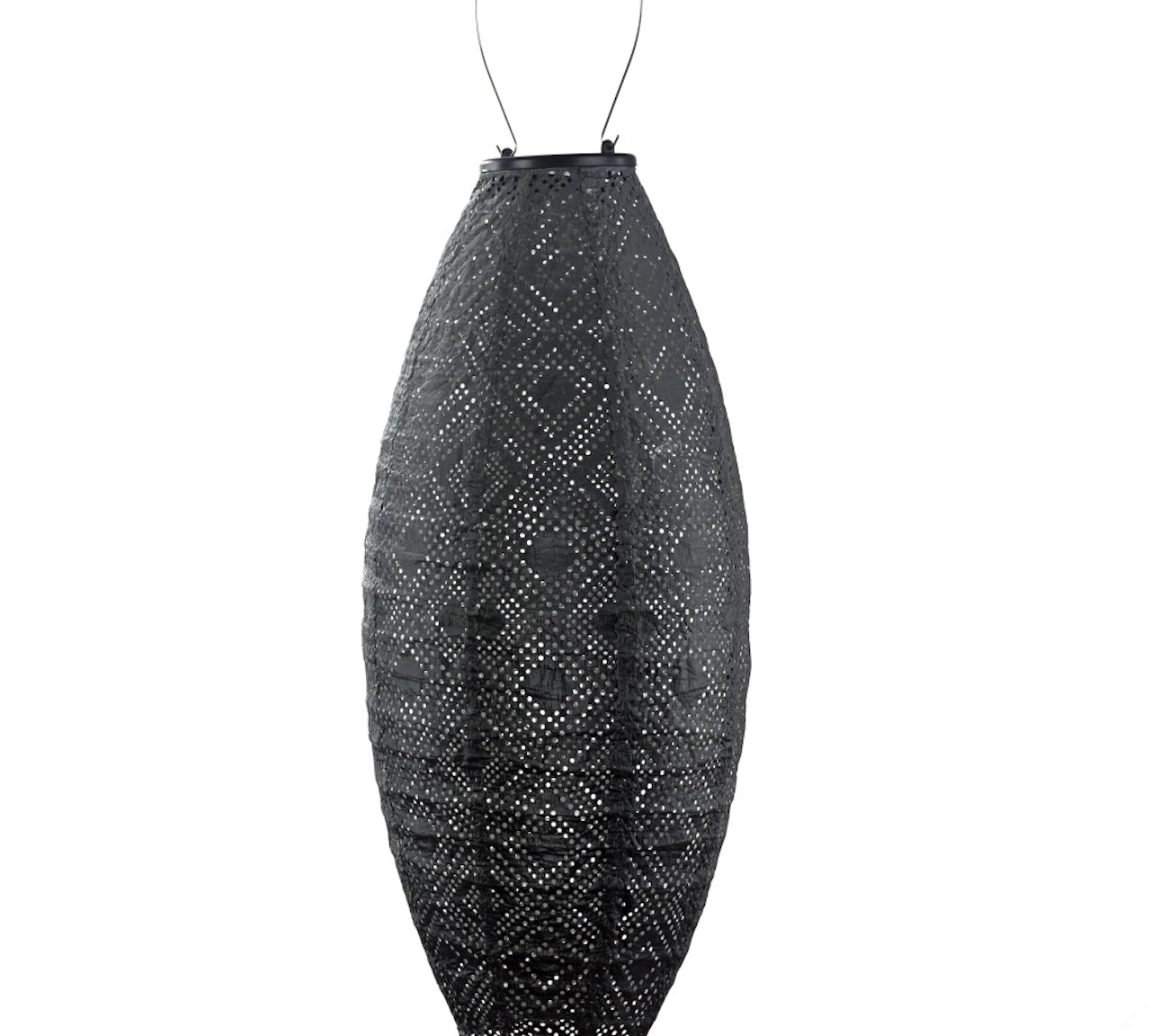 Solar Lantern Dark Grey Oval