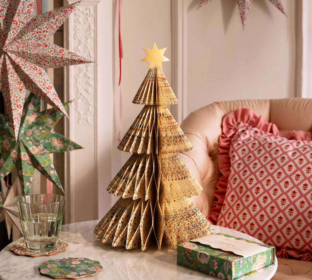 Liberty Print Honeycomb Christmas Trees