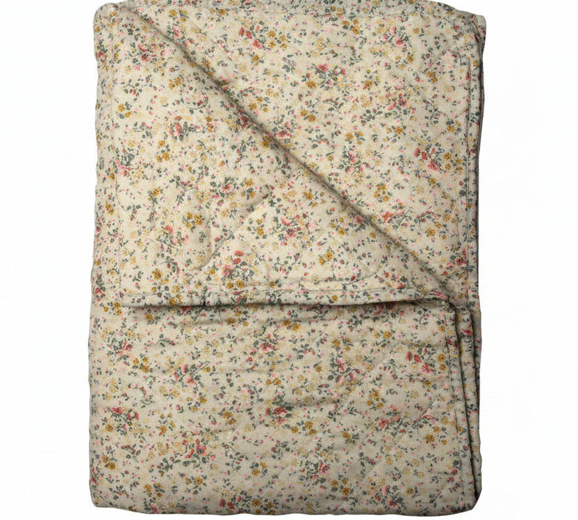 Liberty floral quilt in green