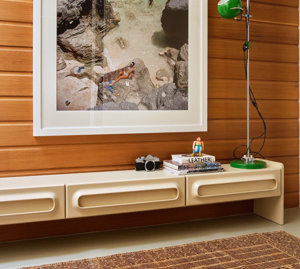 low cabinet in cream 