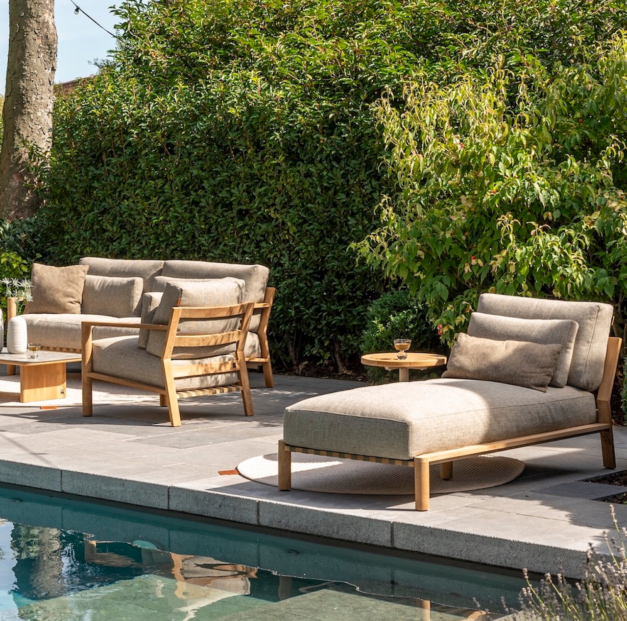 Lucas Teak Outdoor Day Bed