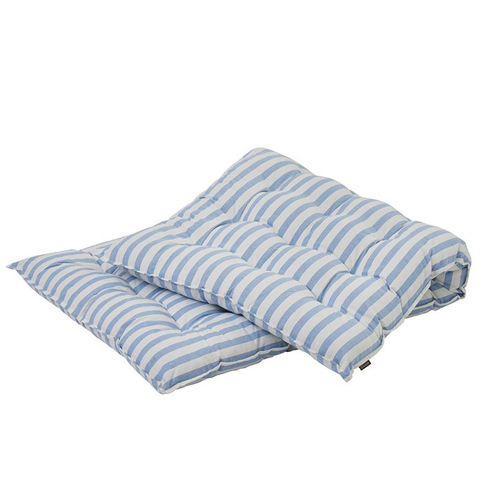 Blue and white striped sofa mattress