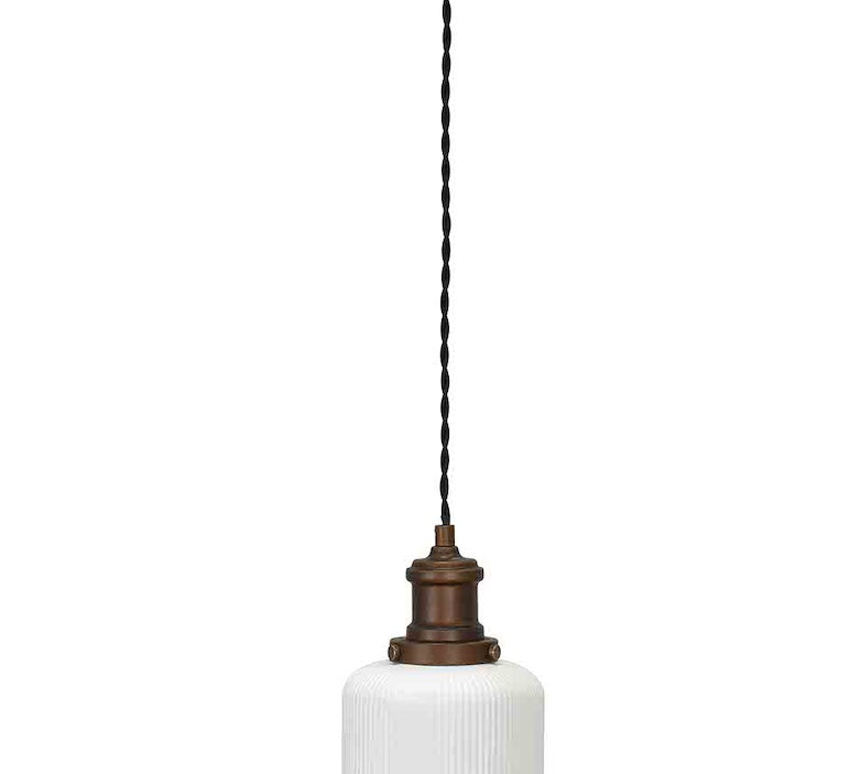 Beaulieu Fluted White Ceramic Pendant Light