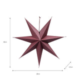 Maddox large paper star in berry red