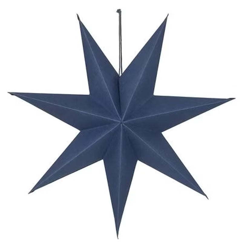 Maddox Hanging Paper Stars in Ink Blue 