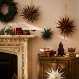 Maddox hanging paper star in nutmeg gold 